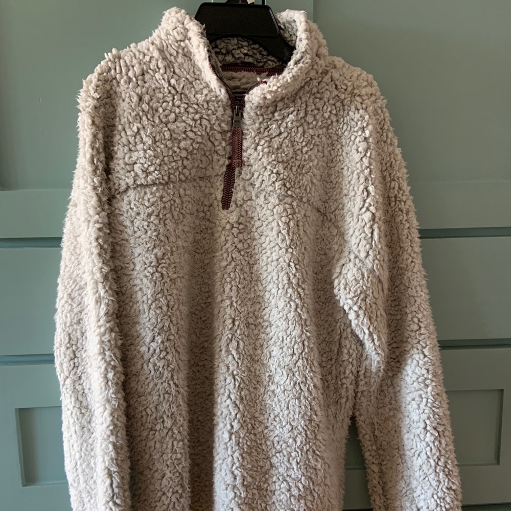 True grit quarter zip fuzzy fluffy jacket
